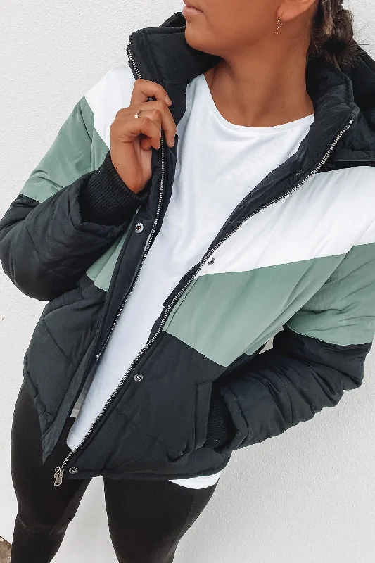 Save big on men’s casual wear – today only!  Phoenix Panel Puffer Black