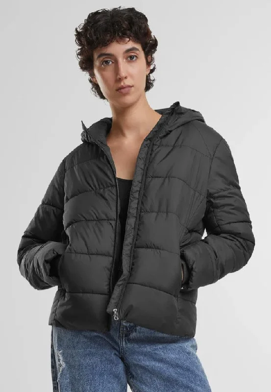 Seasonal discounts on stylish clothes – Perfect for any occasion!  Urban Classics - Ladies Short Puffer With Hood Black - Jacket