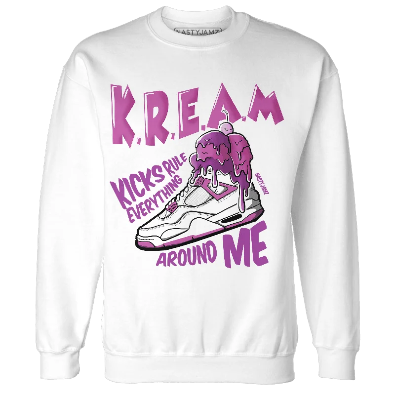 Buy more, save more –  NastyJamz GS Hyper Violet 4s Sweatshirt Match Kream Sneaker