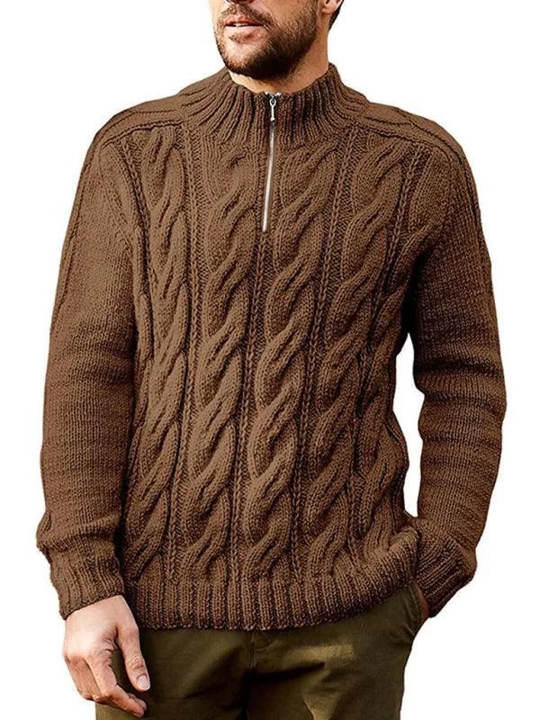 New season, new deals – shop men's clothing now!  Zipper Half Turtleneck Men Sweater
