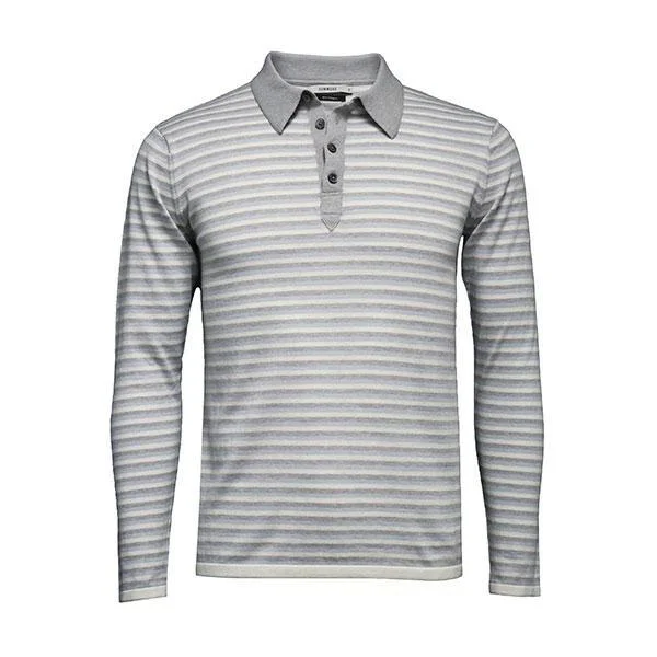 Upgrade your wardrobe with stylish clothing at discounted prices. Blue grey Striped Long Sleeve Polo Shirt Upgrade your wardrobe with stylish clothing at discounted prices. Blue grey Striped Long Sleeve Polo Shirt