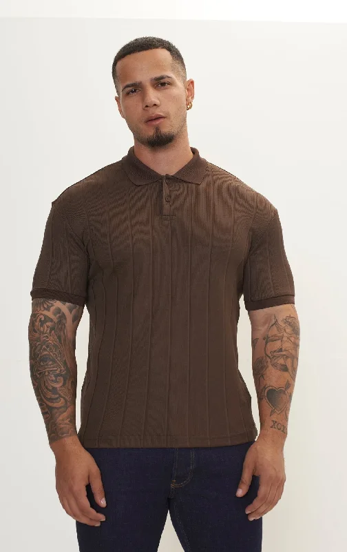 Shop men’s clothing for all seasons – Save big today! Fine Ribbed Polo Shirt - Brown Shop men’s clothing for all seasons – Save big today! Fine Ribbed Polo Shirt - Brown