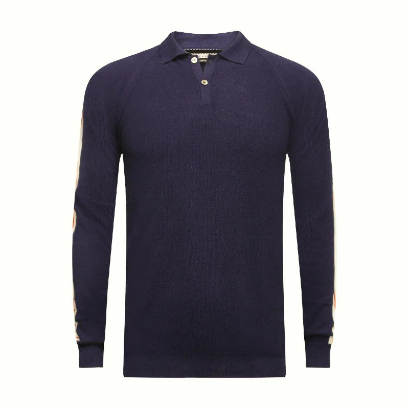 Exclusive online discounts – Shop clothing for every occasion! Long Sleeve Polo Shirt with sleeve striping Monaco Navy Exclusive online discounts – Shop clothing for every occasion! Long Sleeve Polo Shirt with sleeve striping Monaco Navy