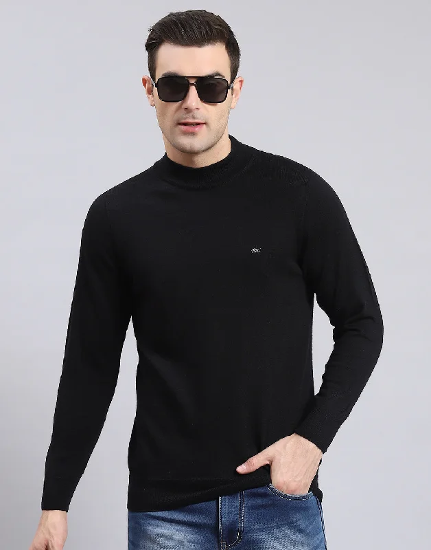 Get ready for your next season with amazing savings on all clothing. Men Black Solid T Neck Full Sleeve Sweater Get ready for your next season with amazing savings on all clothing. Men Black Solid T Neck Full Sleeve Sweater