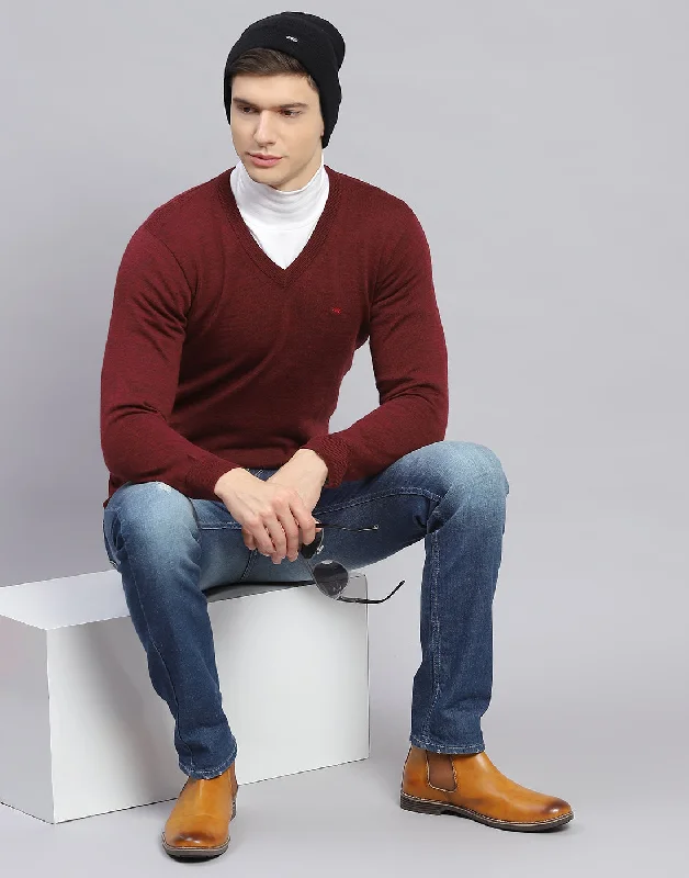 Huge deals on men’s clothing – Limited-time only! Men Maroon Solid V Neck Full Sleeve Sweater Huge deals on men’s clothing – Limited-time only! Men Maroon Solid V Neck Full Sleeve Sweater