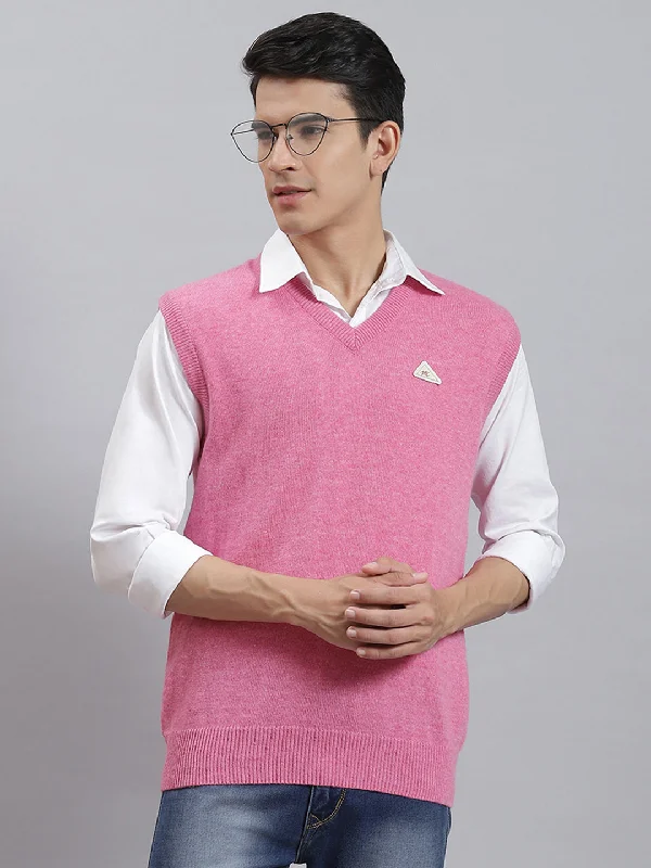 Shop stylish clothing for less – Great deals this week only. Men Pink Solid V Neck Sleeveless Sweaters/Pullovers Shop stylish clothing for less – Great deals this week only. Men Pink Solid V Neck Sleeveless Sweaters/Pullovers