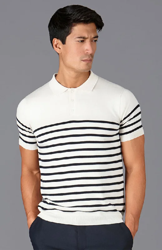 Unbeatable discounts on top-selling apparel – Only available online.  Mens Ultra Fine Cotton Breton Short Sleeve Polo Shirt