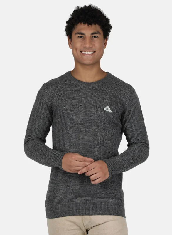 – Shop trendy clothing now.  Men Grey Self Design Pullover