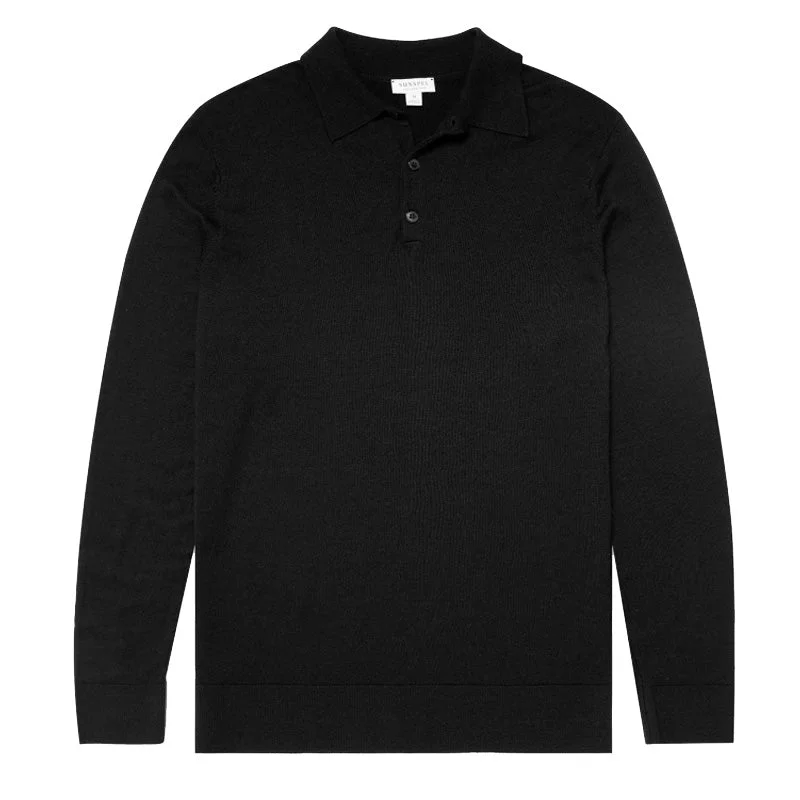 Huge savings on popular clothing styles – Sunspel Extra-Fine Merino Polo Shirt Black Huge savings on popular clothing styles – Sunspel Extra-Fine Merino Polo Shirt Black