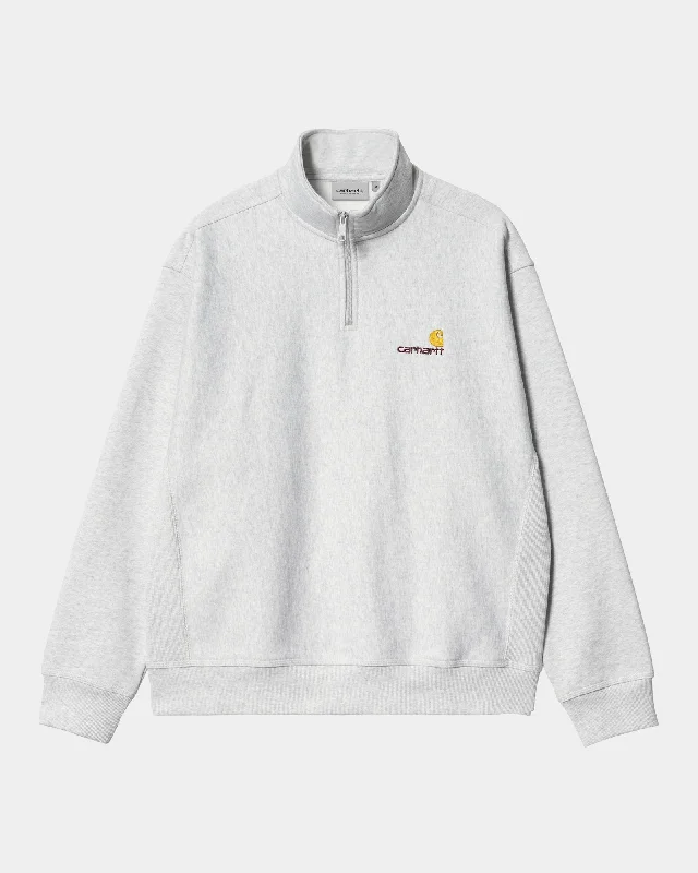 Shop the latest fashion trends with huge savings on all clothing. Half Zip American Script Sweatshirt | Ash Heather Shop the latest fashion trends with huge savings on all clothing. Half Zip American Script Sweatshirt | Ash Heather
