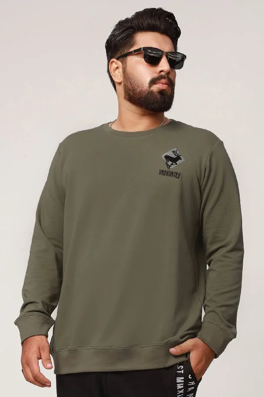 Save on men’s formal wear – perfect for your next event! Undaunted Army Green Embroidered Sweatshirt (Plus Size) - W22 - MSW058P Save on men’s formal wear – perfect for your next event! Undaunted Army Green Embroidered Sweatshirt (Plus Size) - W22 - MSW058P