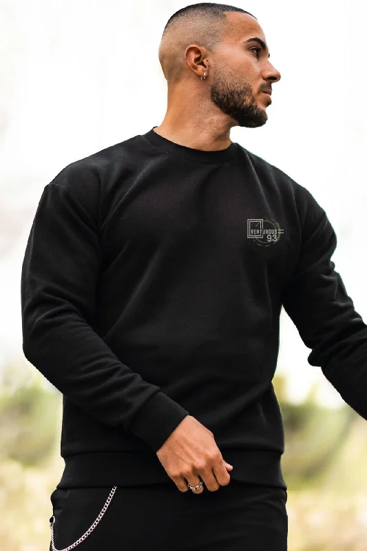 Shop stylish, comfortable men’s clothing at discounted prices. Venturous Graphic Black Sweatshirt - W22 - MSW072R Shop stylish, comfortable men’s clothing at discounted prices. Venturous Graphic Black Sweatshirt - W22 - MSW072R