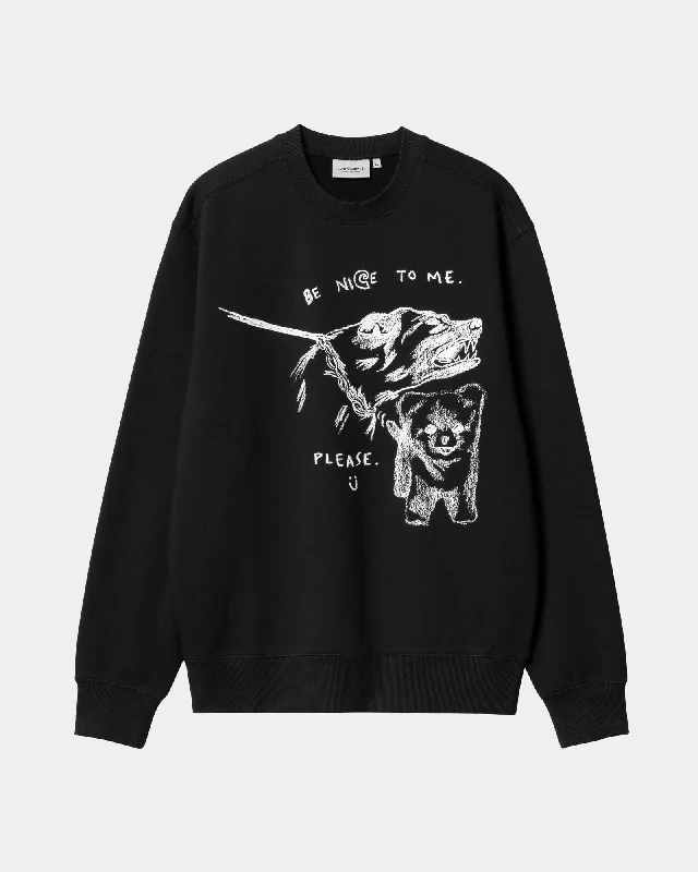 Exclusive discounts on men's fashion – shop today! Pepe Be Nice Sweatshirt | Black / White Exclusive discounts on men's fashion – shop today! Pepe Be Nice Sweatshirt | Black / White