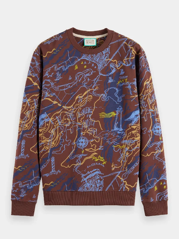 Flash discounts on men’s clothing – Don’t miss out!  Printed crewneck sweatshirt