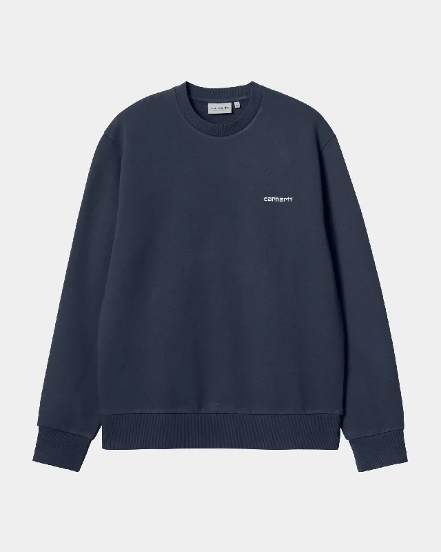 Shop now and enjoy massive savings on stylish clothing for all seasons. Script Embroidery Sweatshirt | Air Force Blue / White Shop now and enjoy massive savings on stylish clothing for all seasons. Script Embroidery Sweatshirt | Air Force Blue / White