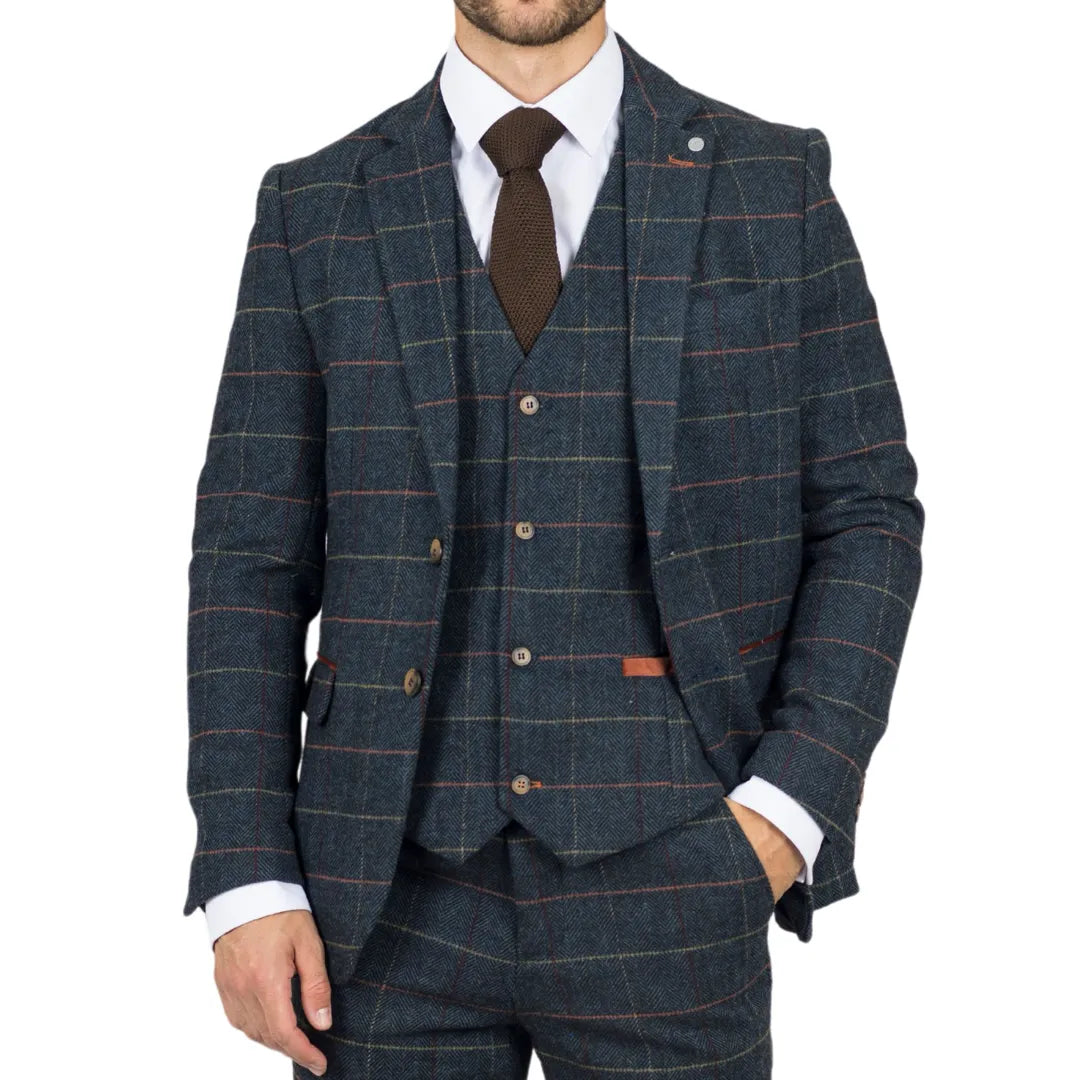Seasonal discounts on stylish clothes – Perfect for any occasion! Archer - Men's Navy Checked Herringbone Tweed Blazer Seasonal discounts on stylish clothes – Perfect for any occasion! Archer - Men's Navy Checked Herringbone Tweed Blazer