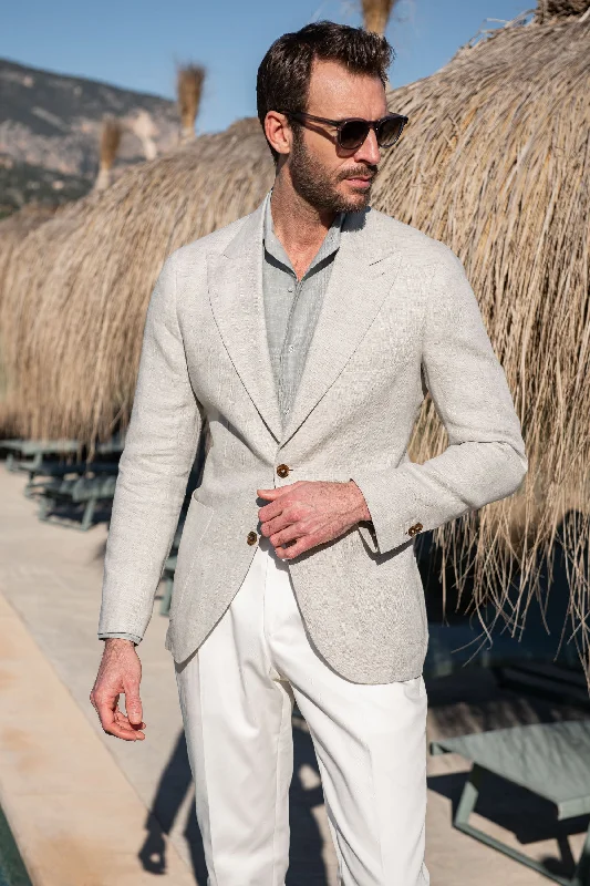 Shop affordable clothing for less – Big discounts online now. Stone herringbone linen jacket "Soragna Collection" - Made in Italy Shop affordable clothing for less – Big discounts online now. Stone herringbone linen jacket "Soragna Collection" - Made in Italy