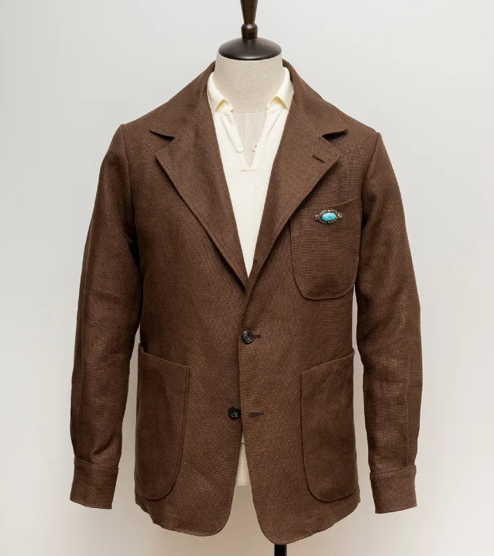 Shop stylish and affordable clothes –   Bryceland's Easy Jacket Brown Linen