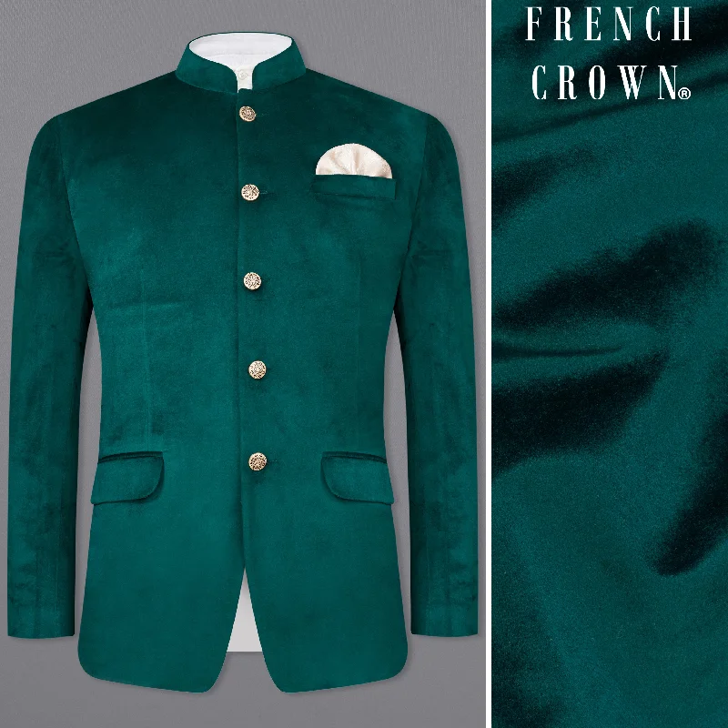 Hurry, the best deals on men’s fashion won’t last long!  Burnham Green Bandhgala Velvet Blazer