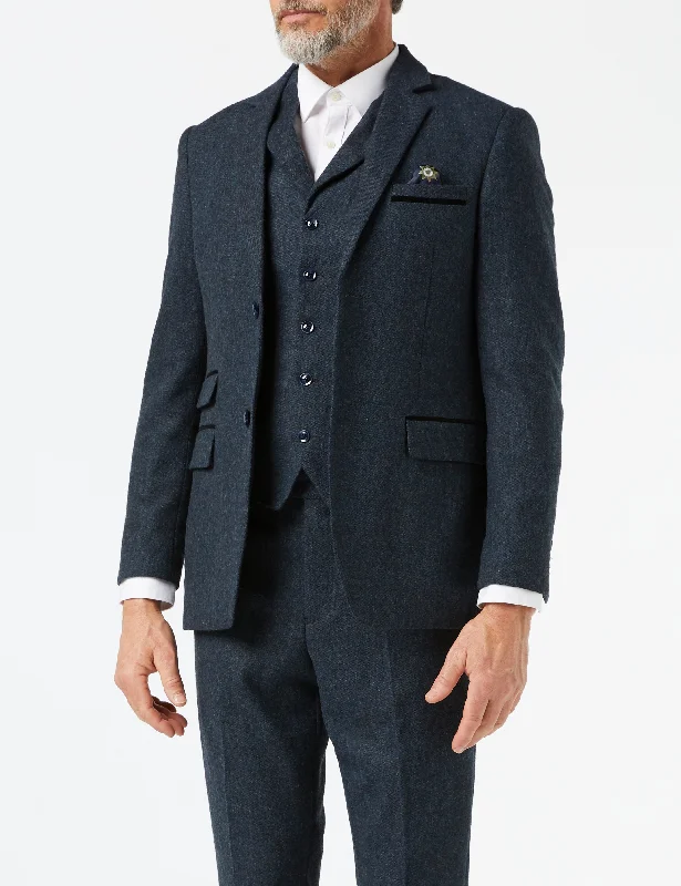 Get stylish outfits for every occasion – Shop now and save!  CALVIN - BLUE TWEED JACKET & WAISTCOAT
