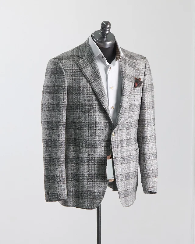 Look sharp without breaking the bank – men’s clothing sale now! Winter White Check Soft Construced 'Kei' Jacket Look sharp without breaking the bank – men’s clothing sale now! Winter White Check Soft Construced 'Kei' Jacket