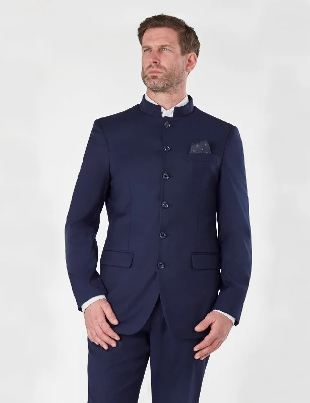 Shop the latest fashion trends with huge savings on all clothing. CHINESE GRANDAD COLLAR NAVY JACKET Shop the latest fashion trends with huge savings on all clothing. CHINESE GRANDAD COLLAR NAVY JACKET