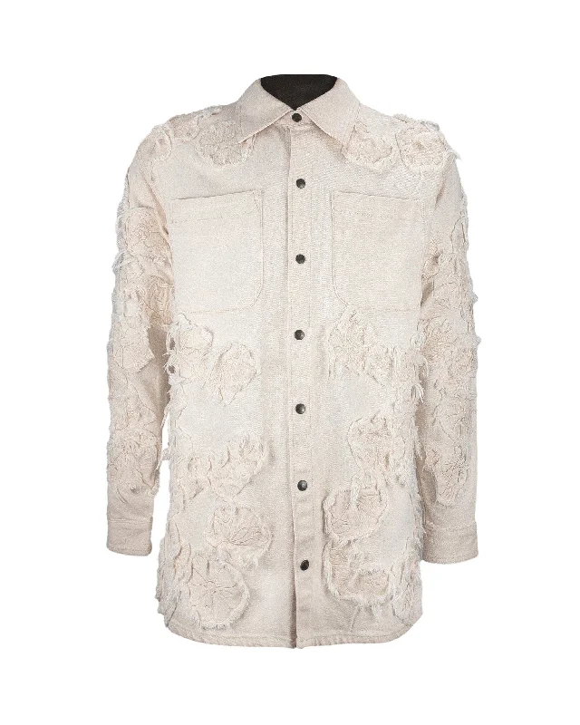 Shop stylish men’s clothing and enjoy amazing discounts.  Shirt Over Denim Patchwork Flowers
