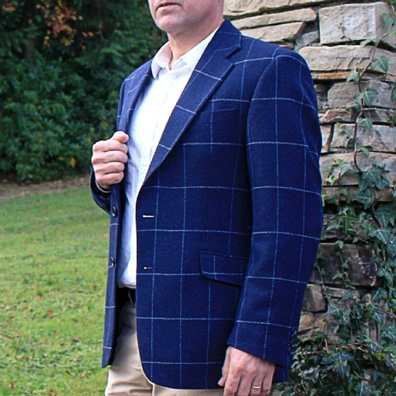 Exclusive offers on men’s wardrobe essentials – save more now! Donegal Tweed Jacket - Navy Windowpane Exclusive offers on men’s wardrobe essentials – save more now! Donegal Tweed Jacket - Navy Windowpane