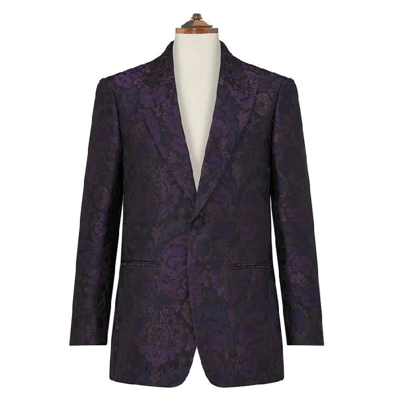  – Shop stylish items today!  Drake Purple Jacquard Silk Dinner Jacket