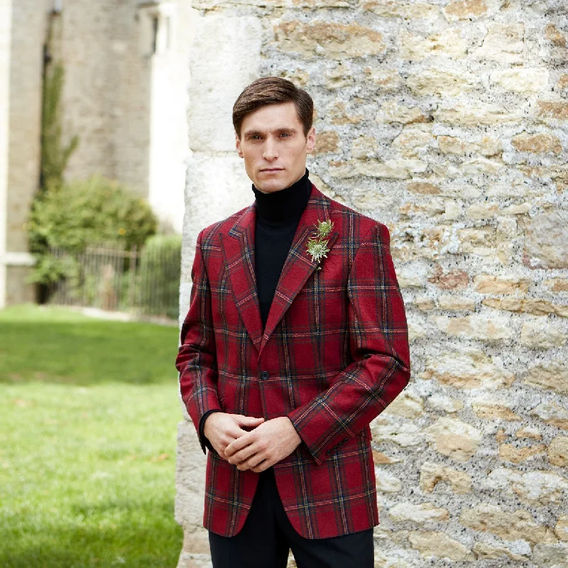 Shop exclusive offers on men’sapparel   Faulkner Red Tartan Wool Jacket