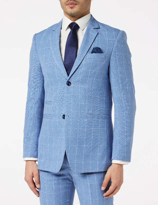 Top-rated clothing on sale – Shop now and get up to 80% off! GABIN - SKY BLUE WINDOWPANE CHECK JACKET & WAISTCOAT Top-rated clothing on sale – Shop now and get up to 80% off! GABIN - SKY BLUE WINDOWPANE CHECK JACKET & WAISTCOAT