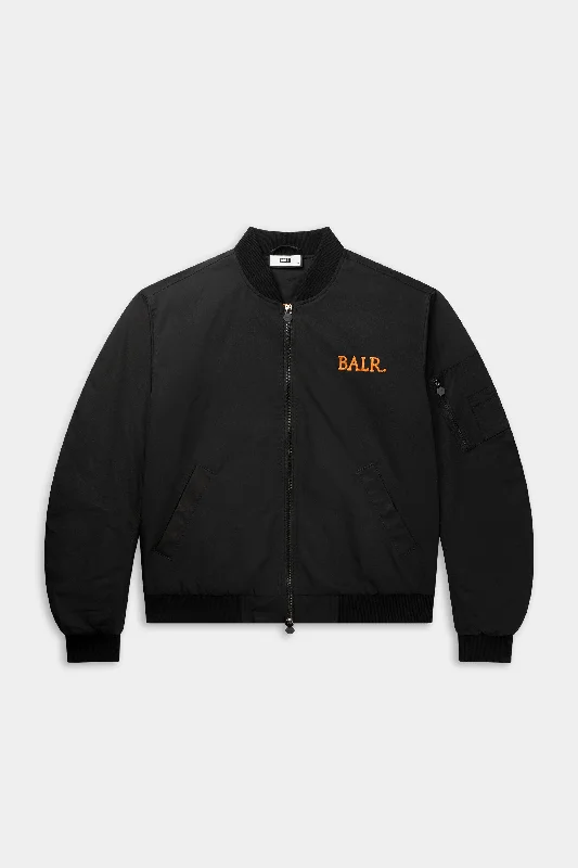 Buy now, pay later – exclusive savings on men’s clothing.  Game of the Gods Box Fit Bomber Jacket Jet Black