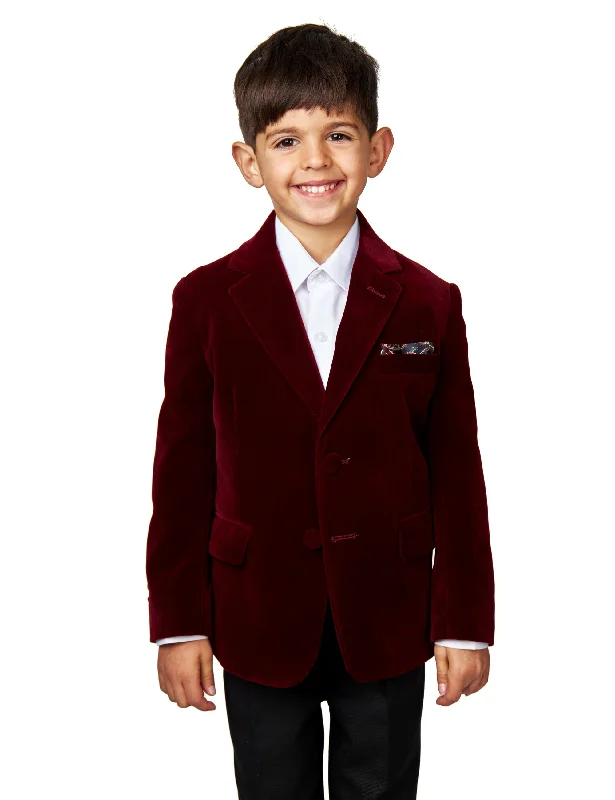 Shop now for the latest fashion trends and enjoy special promotions! GARY - BOYS MAROON VELVET BLAZER Shop now for the latest fashion trends and enjoy special promotions! GARY - BOYS MAROON VELVET BLAZER