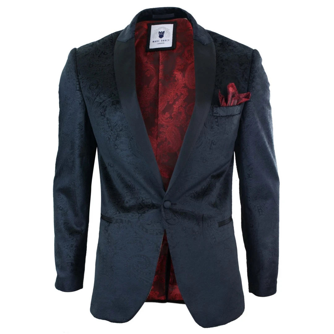 Men’s wardrobe essentials now at unbeatable prices. Simon - Men's Marc Darcy Velvet Paisley Black Fit Blazer Tuxedo Dinner Jacket Men’s wardrobe essentials now at unbeatable prices. Simon - Men's Marc Darcy Velvet Paisley Black Fit Blazer Tuxedo Dinner Jacket