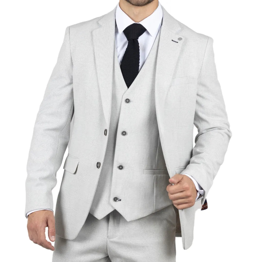 Flash sale: Save big on men's clothing this weekend! Miller - Men's Grey Checked Plaid Tailored Fit Blazer Flash sale: Save big on men's clothing this weekend! Miller - Men's Grey Checked Plaid Tailored Fit Blazer