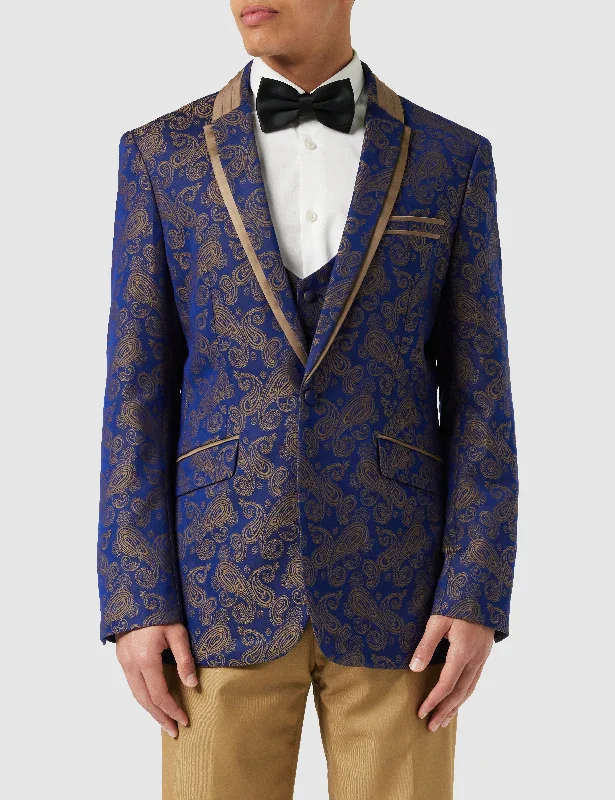 Big discounts  – Shop now for amazing deals.  NAVY GOLD BROCADE WEDDING JACKET & WAISTCOAT