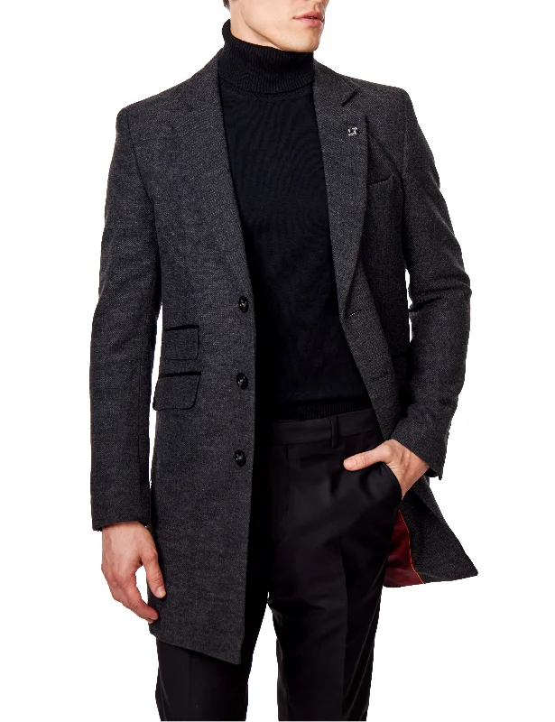 Shop the season’s best styles at discounted prices on men's clothing.  NESTOR – GREY TWEED WOOL BLEND OVERCOAT