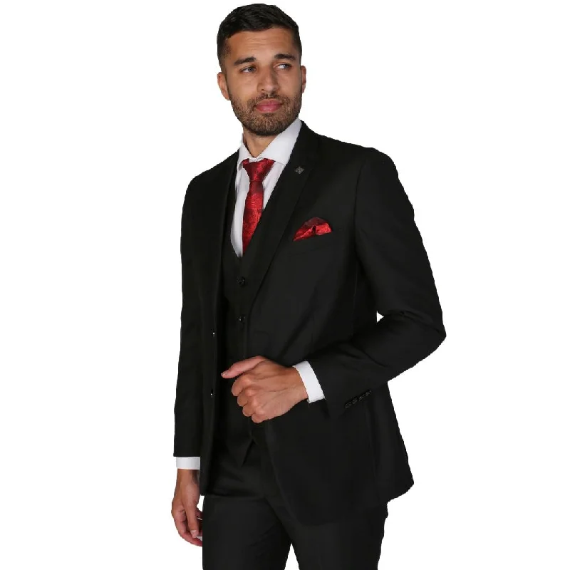 Exclusive online discounts – Shop clothing for every occasion! Parker - Men's Plain Black Blazer Prom Wedding Office Exclusive online discounts – Shop clothing for every occasion! Parker - Men's Plain Black Blazer Prom Wedding Office