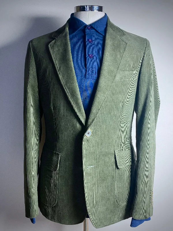 Exclusive online offer: Save 30% on all men's clothing.  SAGE GREEN Corduroy Unconstructed Blazer.