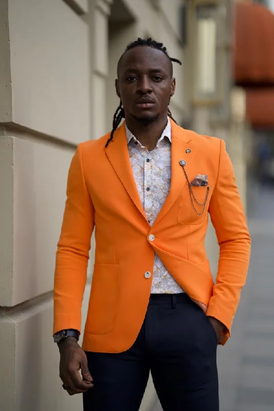 Men’s fashion sale – new deals added every day! Sorento Orange Slim Fit Notch Lapel Blazer Men’s fashion sale – new deals added every day! Sorento Orange Slim Fit Notch Lapel Blazer