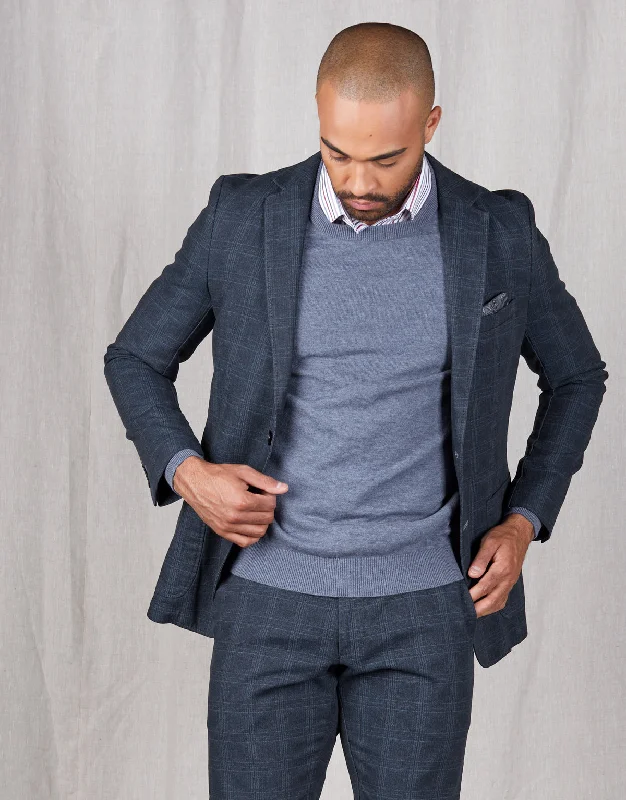 Shop seasonal clothing deals – Big savings on fashion essentials.  Spectre Navy Check Blazer