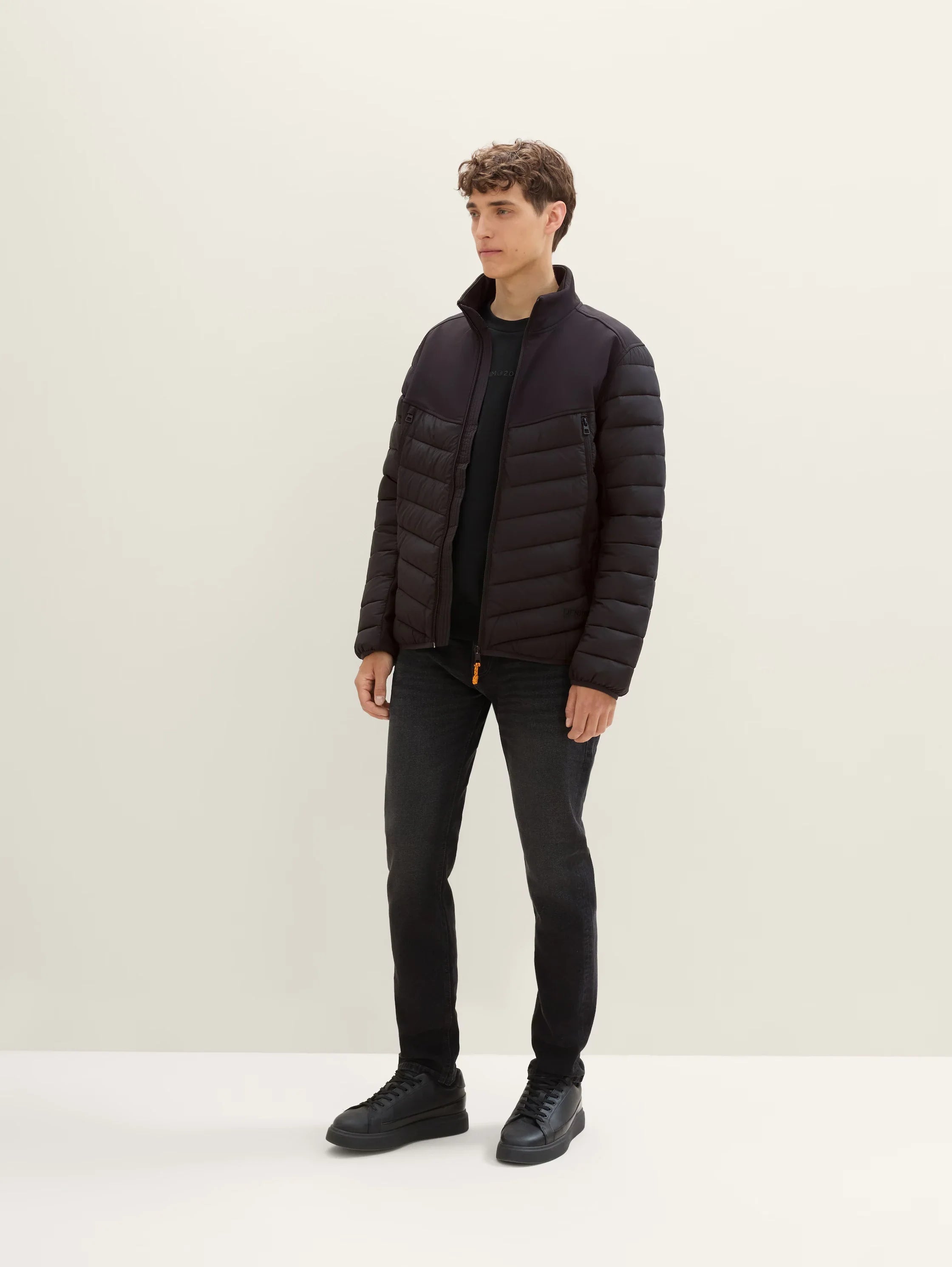 Shop the best in men’s fashion for less – limited-time sale!  Tom Tailor Hybrid Quilted Black Jacket