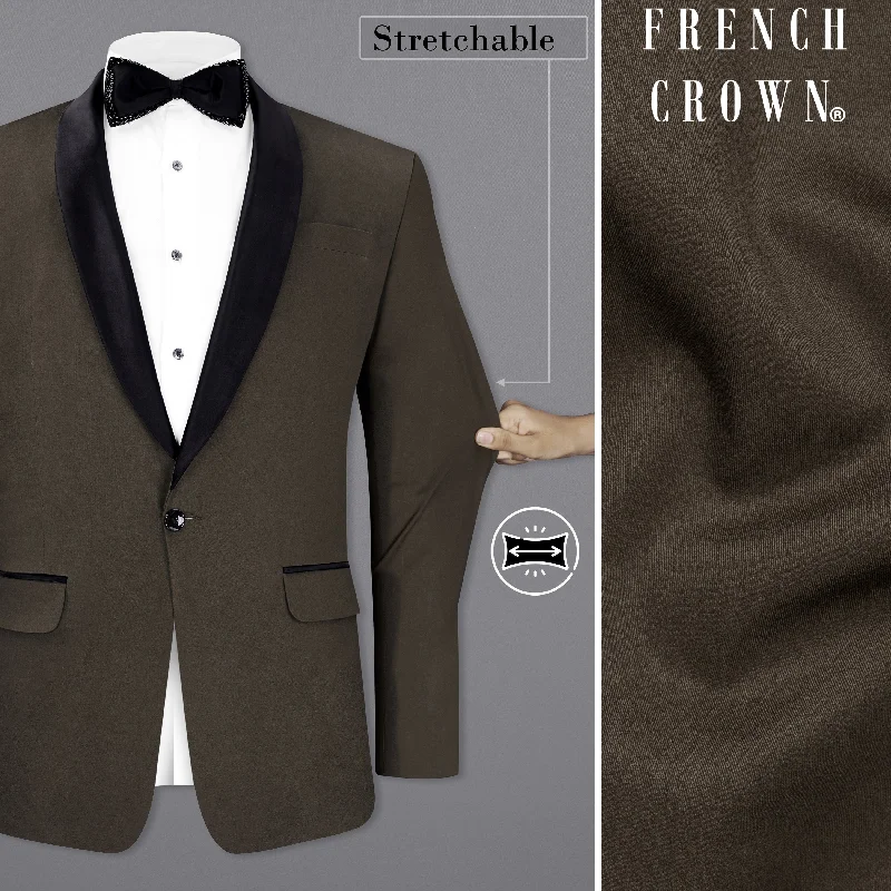 Don’t miss out – Limited-time Walnut Brown Stretchable Premium Cotton Tuxedo traveler Blazer Don’t miss out – Limited-time Walnut Brown Stretchable Premium Cotton Tuxedo traveler Blazer