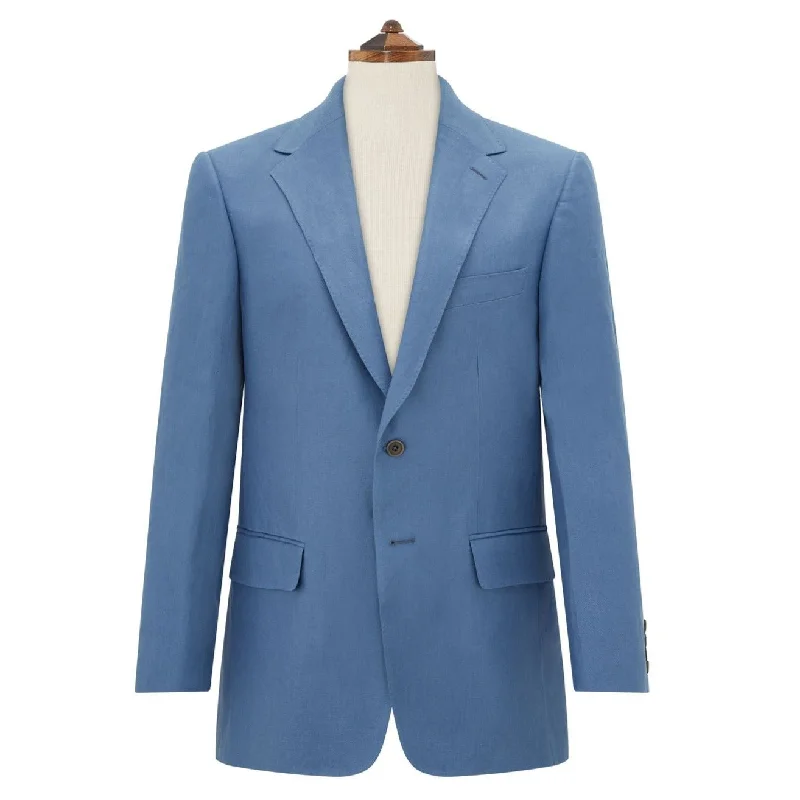 Get ready for the season with exclusive savings on trendy clothes.  William Pale Blue Linen Jacket