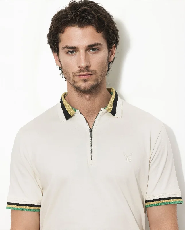 Don’t miss these deals – men’s fashion essentials for less.  Rare Rabbit Men's Drax Off White Cotton Fabric Short Sleeves Collared Neck Plain Knit Polo
