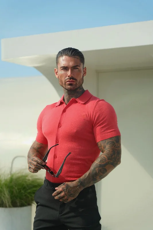 Shop men’s clothing for all seasons – Save big today! Father Sons Classic Plain Coral Knitted Button Through Polo Short Sleeve - FSN164 Shop men’s clothing for all seasons – Save big today! Father Sons Classic Plain Coral Knitted Button Through Polo Short Sleeve - FSN164