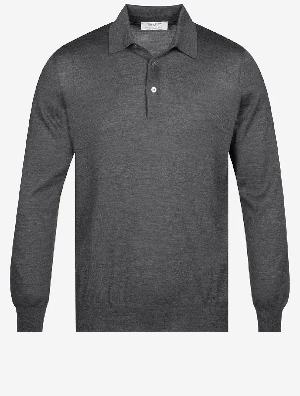  – Shop stylish items today!  Tennis Polo Long Sleeve Dark Grey