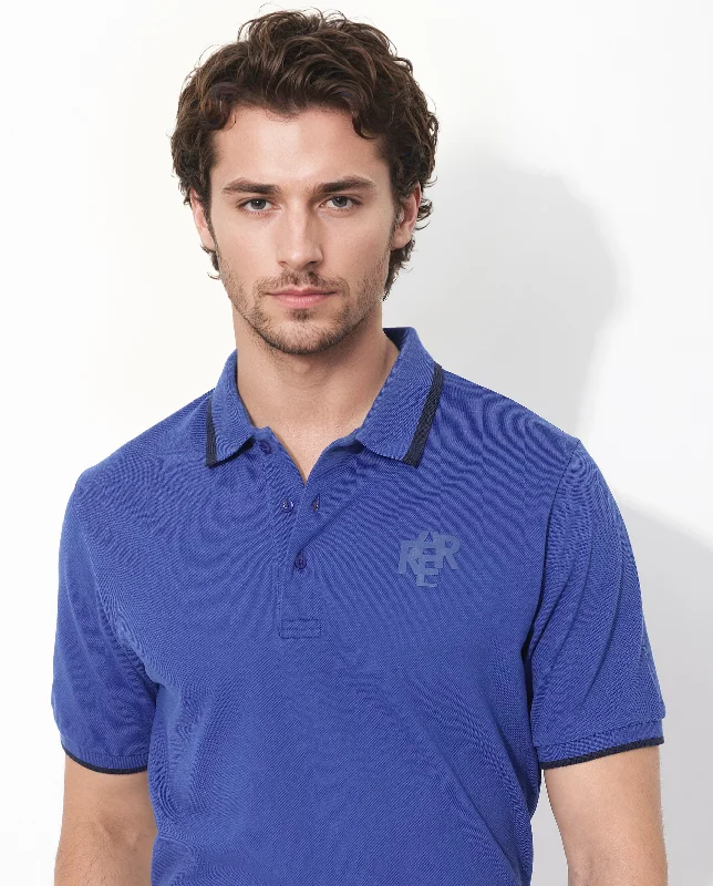 Exclusive discounts on all types of clothing – Shop now! Rare Rabbit Men's Hux Blue Cotton Fabric Short Sleeves Collared Neck Plain Knit Polo T-Shirt Exclusive discounts on all types of clothing – Shop now! Rare Rabbit Men's Hux Blue Cotton Fabric Short Sleeves Collared Neck Plain Knit Polo T-Shirt