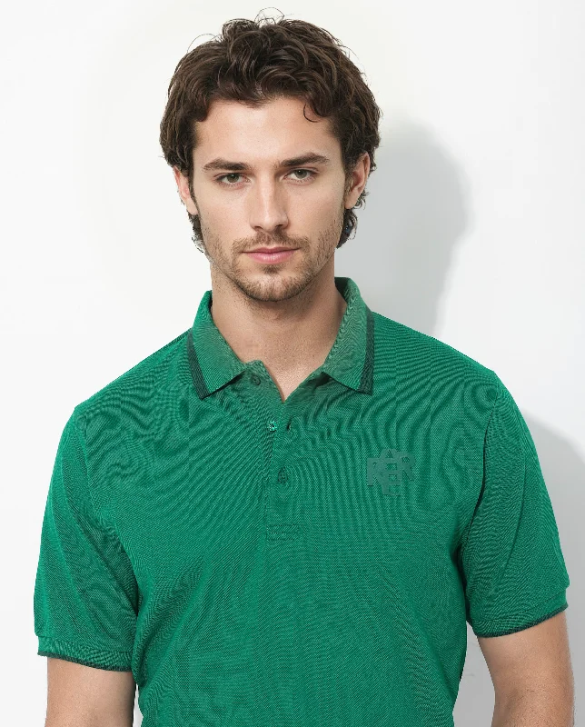 Don’t miss these deals – men’s fashion essentials for less.  Rare Rabbit Men's Hux Green Cotton Fabric Short Sleeves Collared Neck Plain Knit Polo T-Shirt