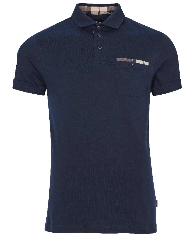 Get the latest trends in men’s clothing – huge savings inside.  ID70363 Barbour Navy Corpatch Polo Shirt